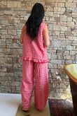 Nonni Gingham Ruffle Front Tank Chilli