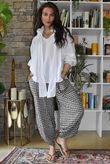 Nonni Gingham Shelby Barrel Pant Chocolate