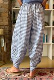 Nonni Gingham Shelby Barrel Pant Denim