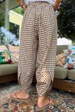 Nonni Gingham Shelby Barrel Pant Hazelnut