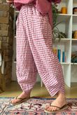 Nonni Gingham Shelby Barrel Pant Indian Pink