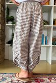 Nonni Gingham Shelby Barrel Pant Mocha
