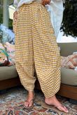 Nonni Gingham Shelby Barrel Pant Mustard