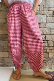 Nonni Gingham Shelby Barrel Pant Sangria