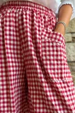 Nonni Gingham Shelby Barrel Pant Sangria