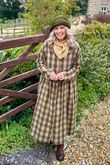Nora Brushed Cotton Gingham Frock Coat Deep Olive