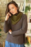 Nora Triangle Knit Scarf Olive Marl