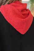 Nora Triangle Knit Scarf Rouge