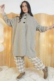 Norbury Funnel Trapeze Coat Oatmeal 