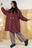 Norbury Relaxed Coat Burgundy