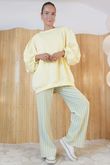 Nova Puff Sleeve Sweatshirt Soft Lemonade /10=