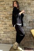 Nuk Stretch Velour Zip Sweatshirt Black