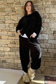 Nuk Stretch Velour Zip Sweatshirt Black