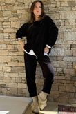 Nuk Stretch Velour Zip Sweatshirt Black