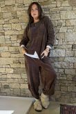 Nuk Stretch Velour Zip Sweatshirt Chocolate /15=