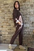 Nuk Stretch Velour Zip Sweatshirt Chocolate /15=