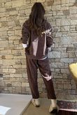 Nuk Stretch Velour Zip Sweatshirt Chocolate /15=