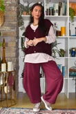 Oliver Knit Waistcoat Burgundy
