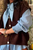 Oliver Knit Waistcoat Chocolate