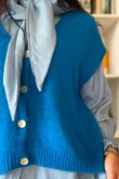 Oliver Knit Waistcoat Electric Blue
