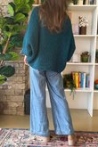 Original Boucle Sloppy Joe Knit Teal /20=