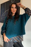 Original Boucle Sloppy Joe Knit Teal /20=