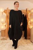 Oscar Bea Cocoon Dress Black /50=