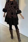 Oscar Petra Rue Dress Chocolate