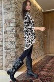 Oslo Animal Dip Back Knit Camel