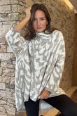 Oslo Animal Dip Back Knit Cloud