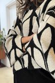 Oslo Orla Batwing Slouch Knit Black And Ecru