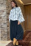 Oslo Orla Batwing Slouch Knit Grey And Ecru /11 =