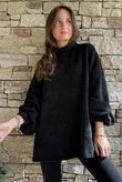 Oversized Buzz Knit Black