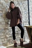 Oversized Buzz Knit Chocolate