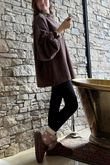 Oversized Buzz Knit Chocolate
