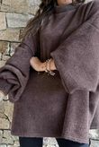 Oversized Buzz Knit Chocolate