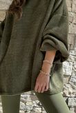 Oversized Buzz Knit Khaki