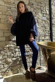 Oversized Buzz Knit Navy