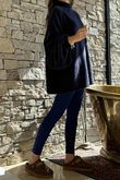 Oversized Buzz Knit Navy