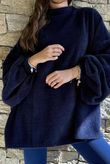 Oversized Buzz Knit Navy
