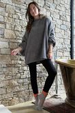Oversized Buzz Knit Smoky Grey