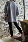 Oversized Buzz Knit Smoky Grey