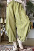 Padstow Stripe Classic Barrel Pant Olive 