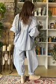 Padstow Stripe Smock Blouse Bay Blue