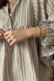Padstow Stripe Smock Blouse Earth 
