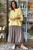 Padstow Stripe Smock Blouse Fresh Ochre 