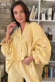 Padstow Stripe Smock Blouse Fresh Ochre 