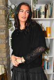 Paisley Park Flock Body Skim Top Black