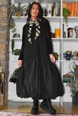 Paisley Park Flock Body Skim Top Black