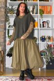 Paisley Layering Top Deep Olive